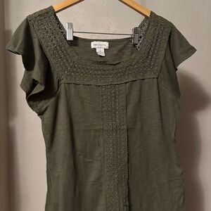 Liz Claiborne Dark Green Women's Blouse